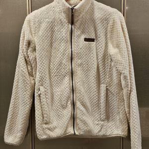 Columbia white fleece zip up